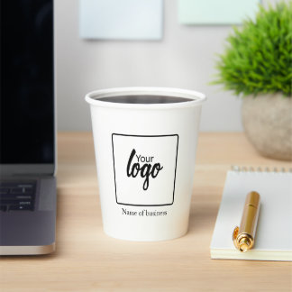 Gobelets En Papier Logo Entreprise personnalisée