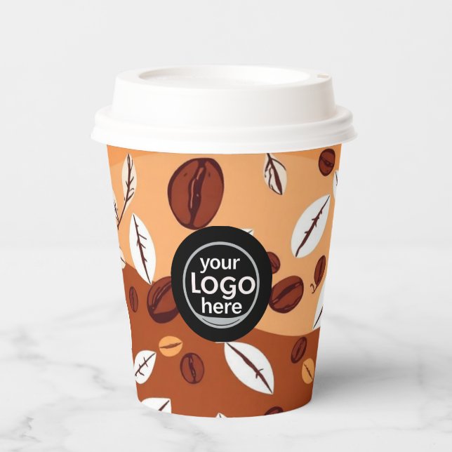 Gobelets En Papier Logo Personnalisé Café Papier Coupe 8oz (Recto)