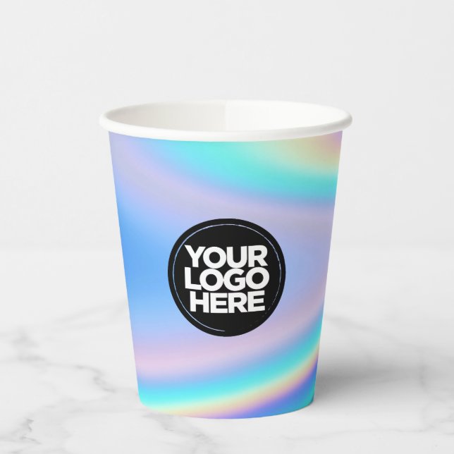 Gobelets En Papier Logo Personnalisé Holographic Crafts (Gauche)