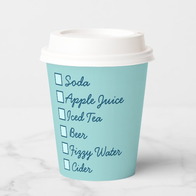 Gobelets En Papier Logo Professionnel Servir Des Boissons Frais De Ma (Recto)