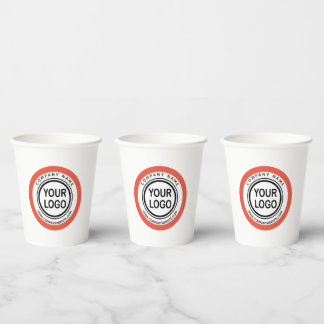 Gobelets En Papier Logo promotionnel personnalisé