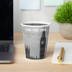 Gobelets En Papier Londres Angleterre Royaume-Uni Big Ben Royaume-Uni