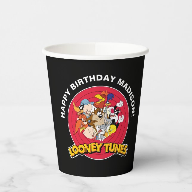 Gobelets En Papier LOONEY TUNES™ - Groupe de caractères | Anniversair (Gauche)