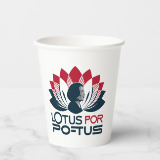 Gobelets En Papier Lotus pour POTUS Kamala Harris 2024