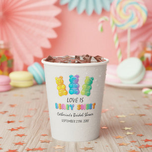 Gobelets En Papier Love Is Beary Sweet Candyland Enterrement de Vie d