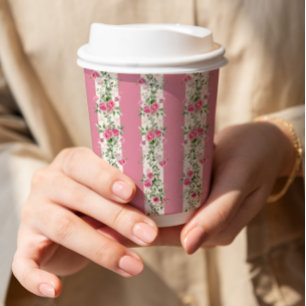 Gobelets En Papier Love Shack Fiance Tea Rose Fête des mariées