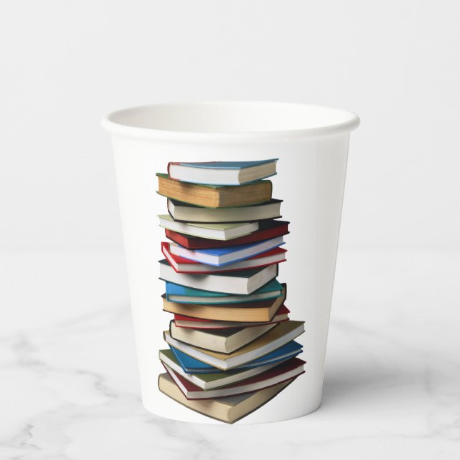 Gobelets En Papier lu trop de livres (Verso)