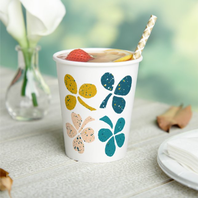 Gobelets En Papier Lucky Clover Shamrock St Patrick`s jour (Insitu)