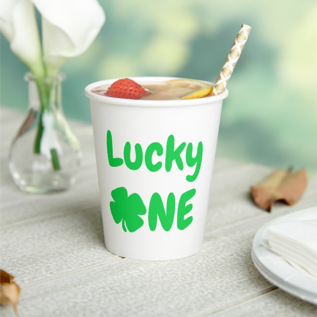 Gobelets En Papier Lucky One St Patrick's Day 1er anniversaire (Insitu)