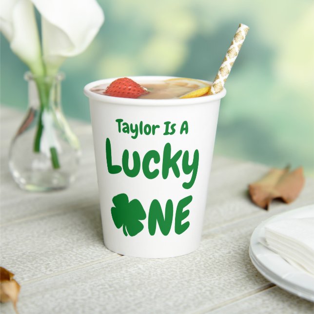 Gobelets En Papier Lucky One St Patrick's Day 1er anniversaire (Insitu)