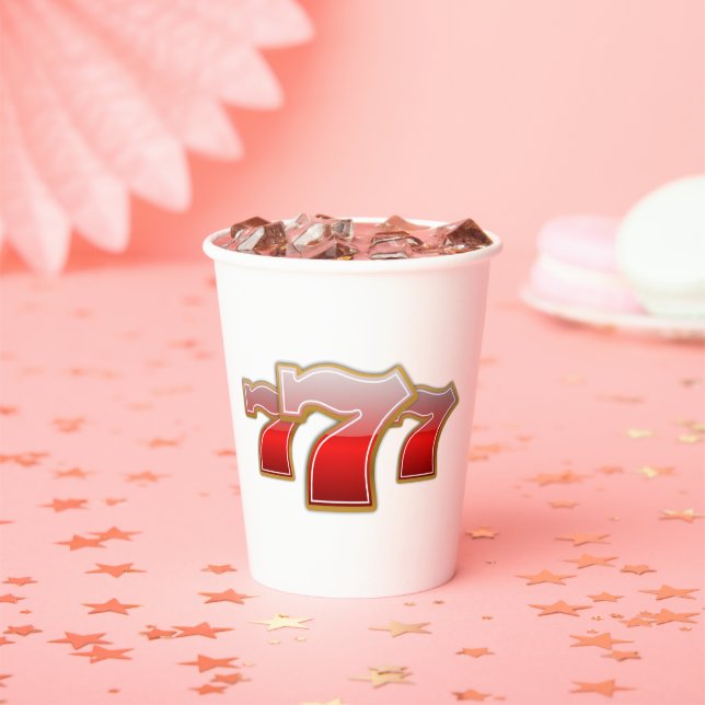 Gobelets En Papier Lucky Sevens - Slot Machine Jackpot (Insitu)