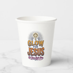 Gobelets En Papier Luira pour Jésus Laissez Votre Lumière Briller Chr