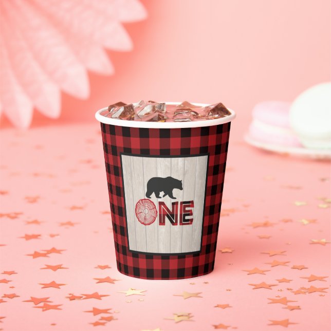 Gobelets En Papier Lumberjack Coupe de papier d'anniversaire - ONE -  (Insitu)