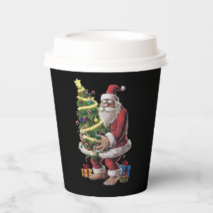 Gobelets En Papier Lumières de sapin de Noël Bigfoot Noël amateur de 