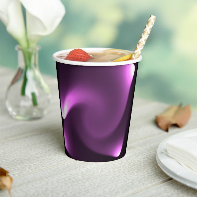 Gobelets En Papier Lumières Twirling Violet (Insitu)