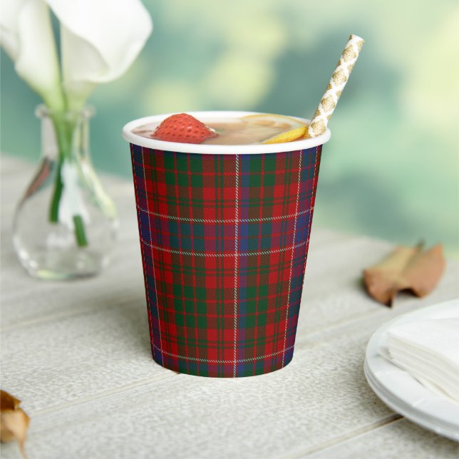 Gobelets en papier MacRae Tartan Plaid (Insitu)