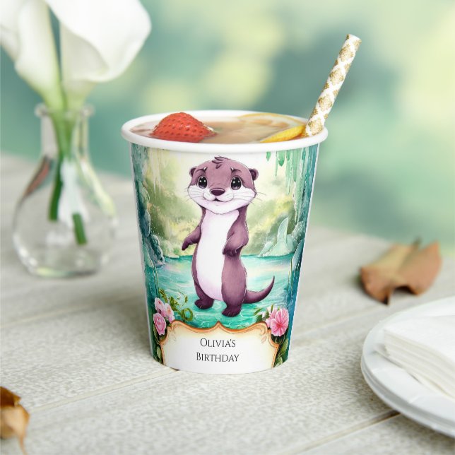 Gobelets En Papier Magic Kids Otter Anniversaire (Insitu)