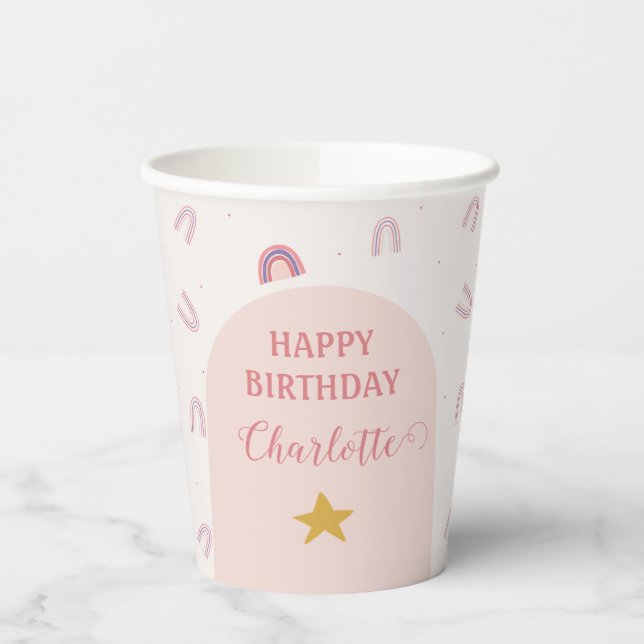 Gobelets En Papier Magic Rainbows Star Anniversaire Party (Gauche)