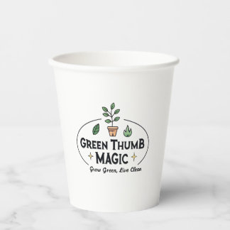Gobelets En Papier Magie du Pouce Vert | Mug de Café pour le Jardinag