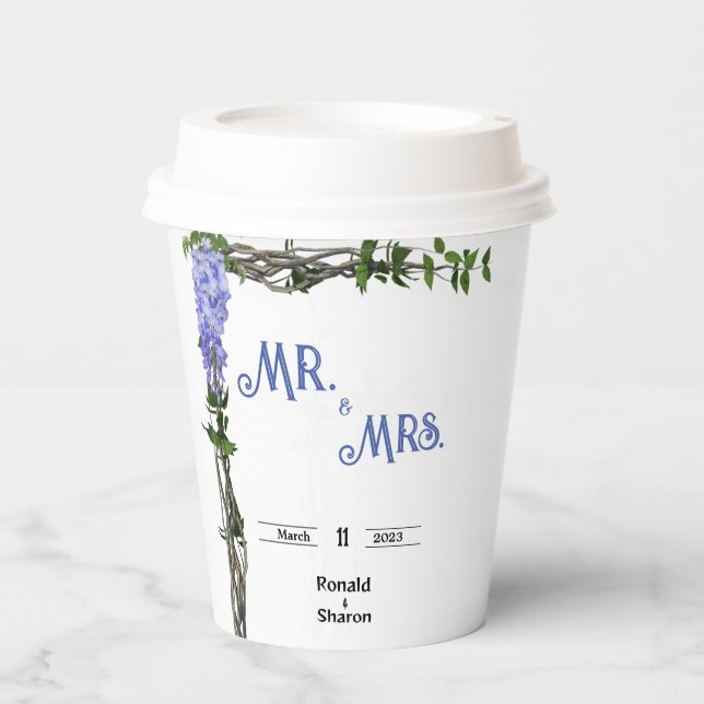 Gobelets En Papier Magnet du mariage (Recto)