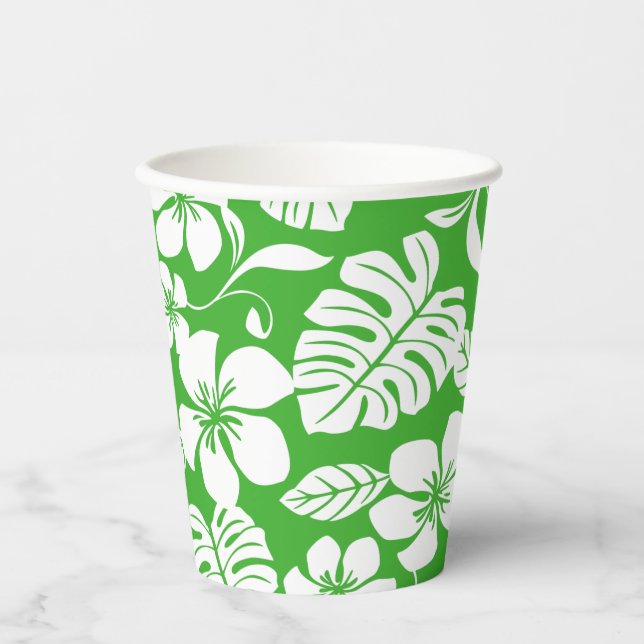 GOBELETS EN PAPIER MAILLOT DE BAIN ROSE (VERT GAZON) (Recto)