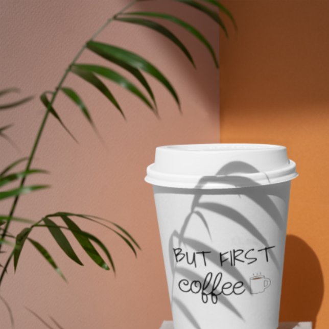 Gobelets En Papier Mais D'Abord, Le Café (Créateur téléchargé)