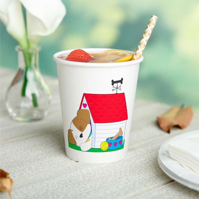 Gobelets En Papier Maison de chien pour chiot endormi Animal de compa (Créateur téléchargé)