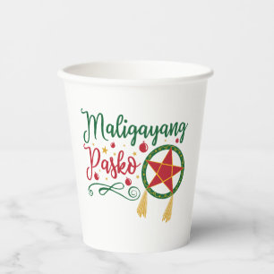 Gobelets En Papier Maligayang Pasko Philippines Noël Philippines