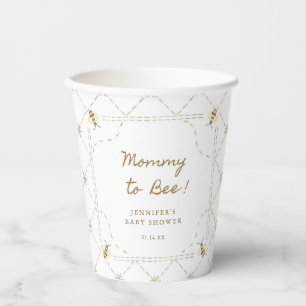 Gobelets En Papier Maman À Être Baby shower Miel