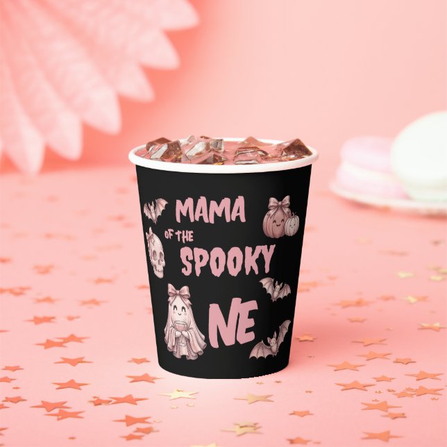 Gobelets En Papier Maman de la créature effrayante pour une fête Pink (Insitu)