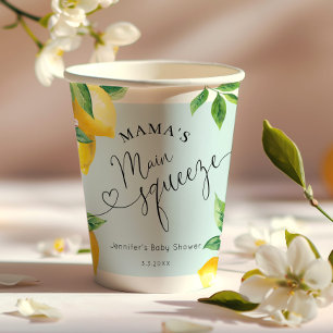 Gobelets En Papier Mamas citron bleu principal serrer les serviettes