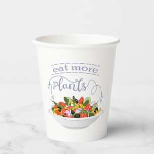 Gobelets En Papier Mangez plus de plantes frais motivation salade let