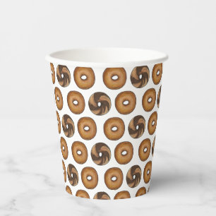 Gobelets En Papier Marbre Rye Plaque Bagels Petit Déjeuner Brunch NYC