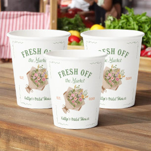 Gobelets En Papier Marché de noces Fresh Off The Market Farmer's Mark