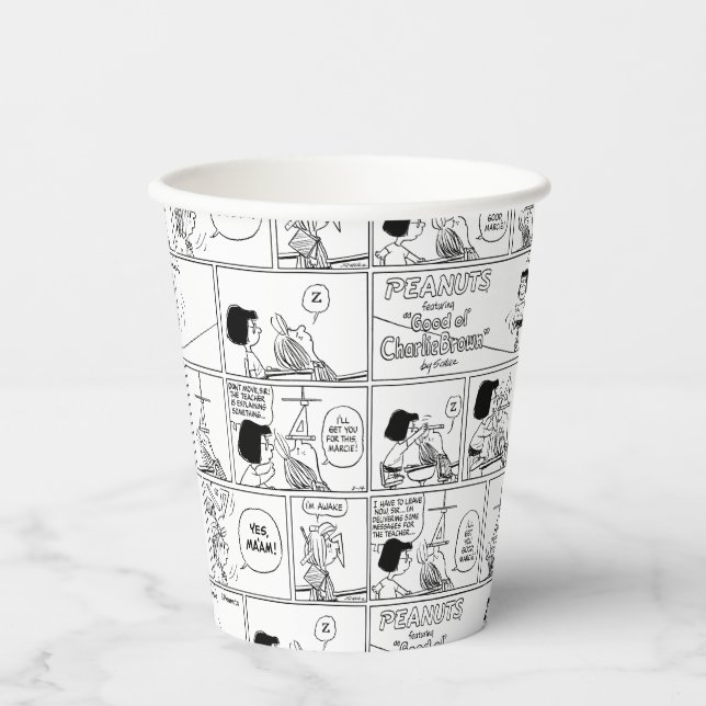 Gobelets En Papier Marcie & Pepperment Patty En Classe (Recto)