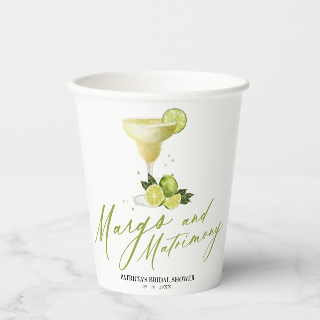 Gobelets En Papier Margs et mariage : réception de mariage (Recto)
