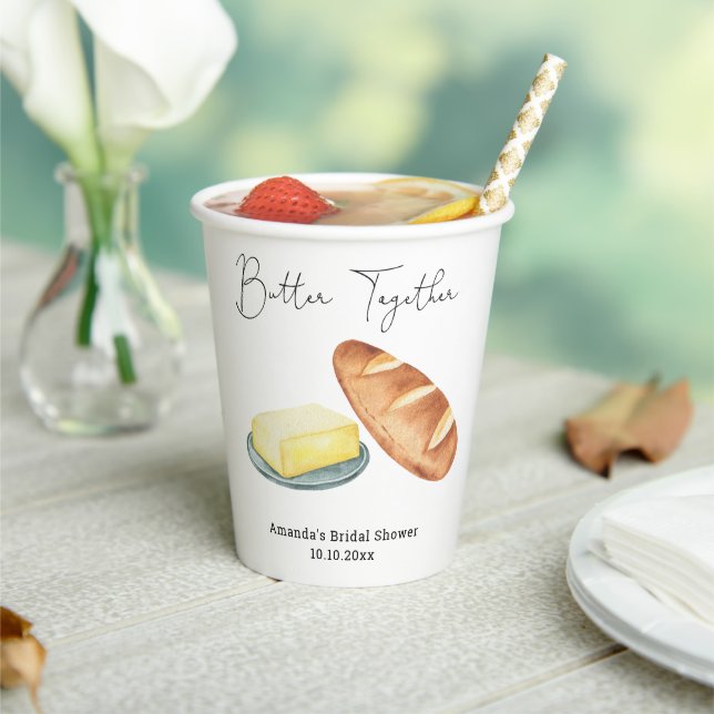 Gobelets En Papier Mariage Beurre Ensemble Baby Shower (Insitu)