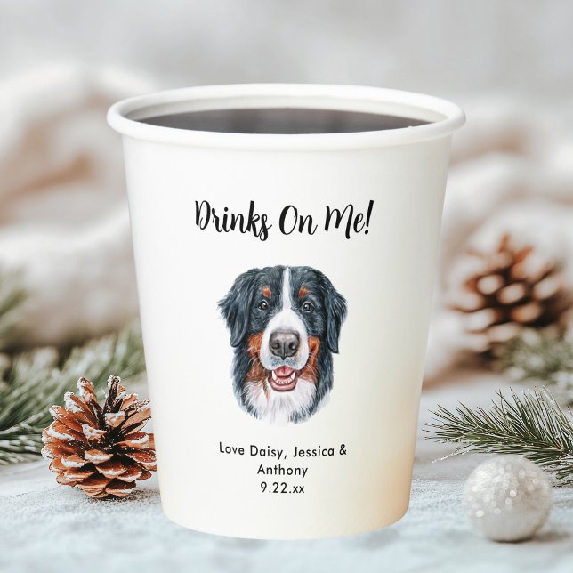 Gobelets En Papier Mariage de Chien de Compagnie (Créateur téléchargé)