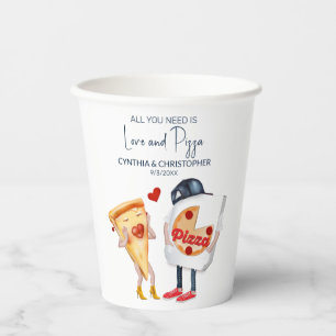 Gobelets En Papier Mariage drôle de Pizza Funny