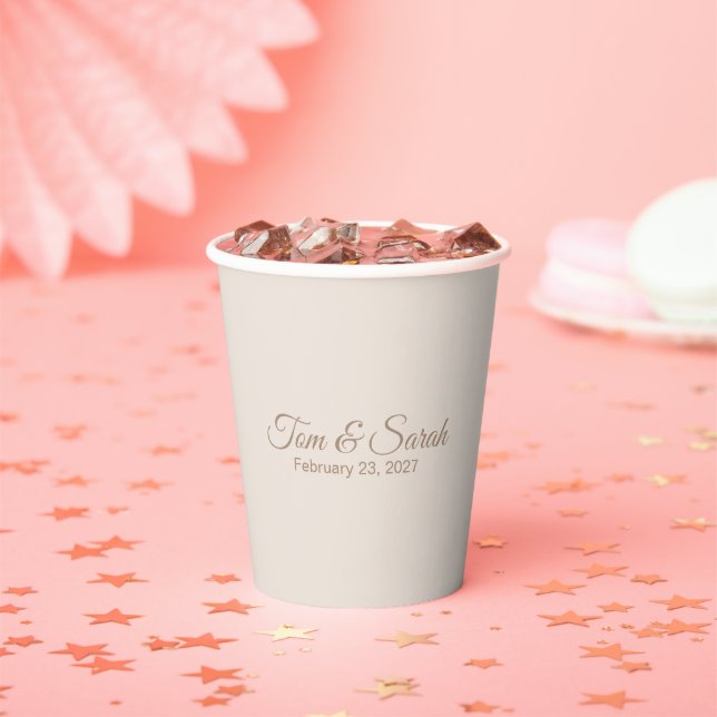 Gobelets En Papier Mariage élégant (Insitu)