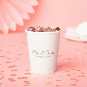 Gobelets En Papier Mariage élégant