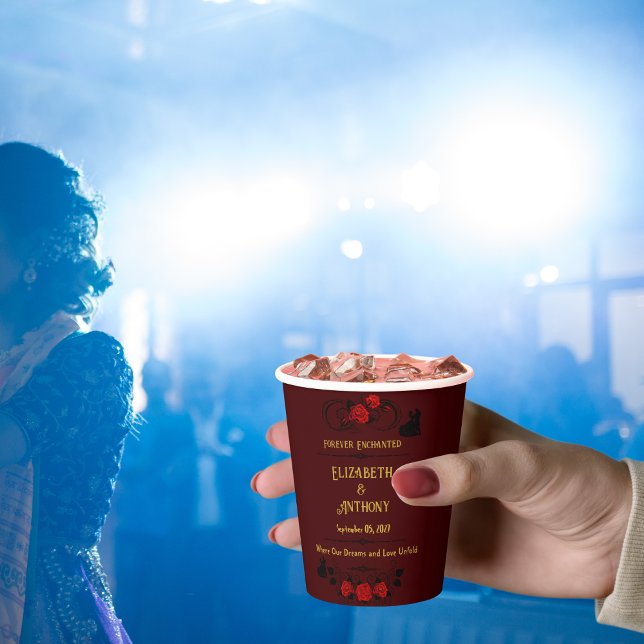 Gobelets En Papier Mariage jamais enchanté (Créateur téléchargé)