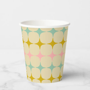 Gobelets En Papier Mariage Vintage Géométrique Pastel Stars Mod