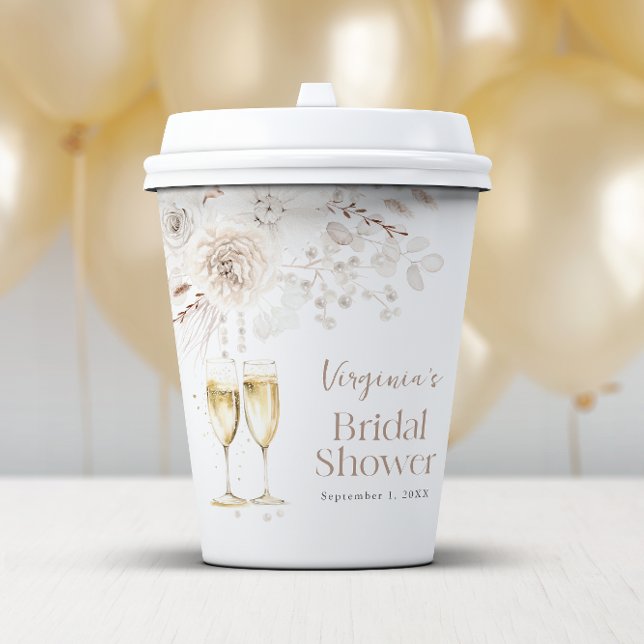 Gobelets En Papier Mariée du procureur (Prosecco Bridal Paper Cups
)
