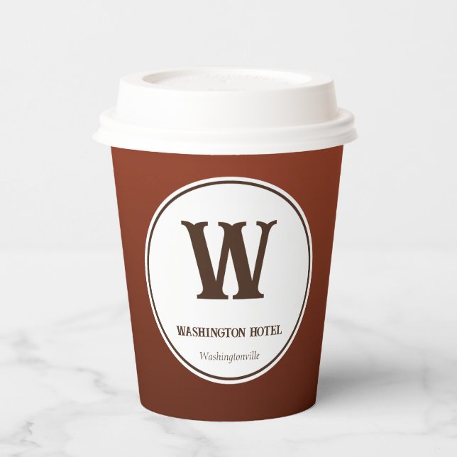 Gobelets en papier marron pour les entreprises (Gauche)