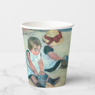 Gobelets En Papier Mary Cassatt - Enfants jouant sur la plage