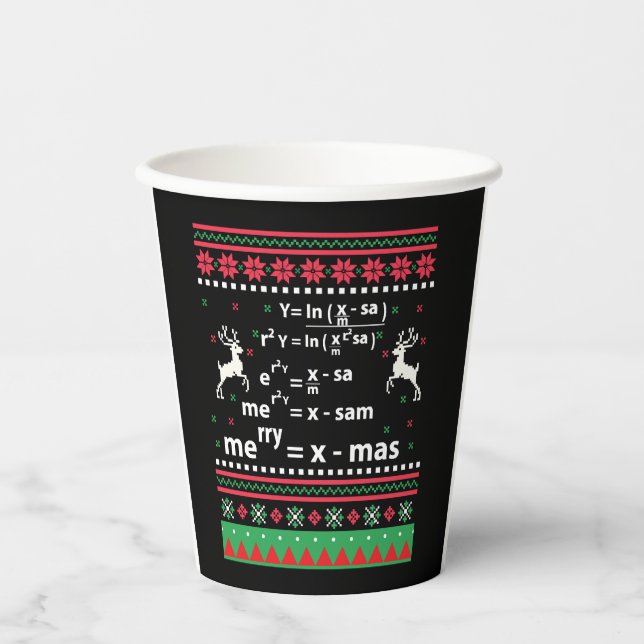 GOBELETS EN PAPIER MATH NOËL (Recto)