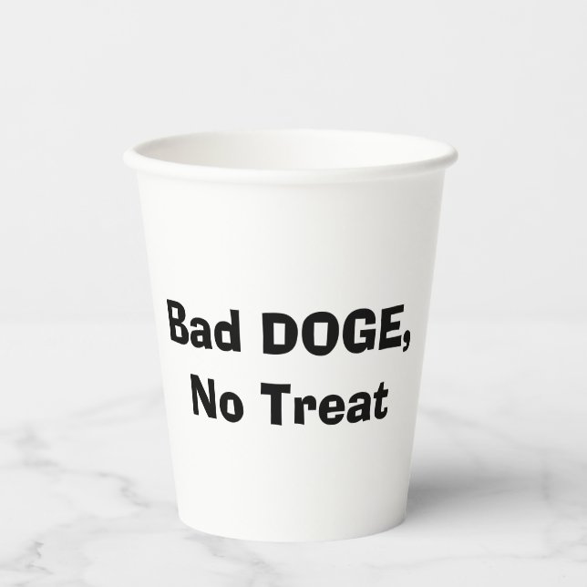 Gobelets En Papier Mauvaise DOGE, pas de traitement (Recto)