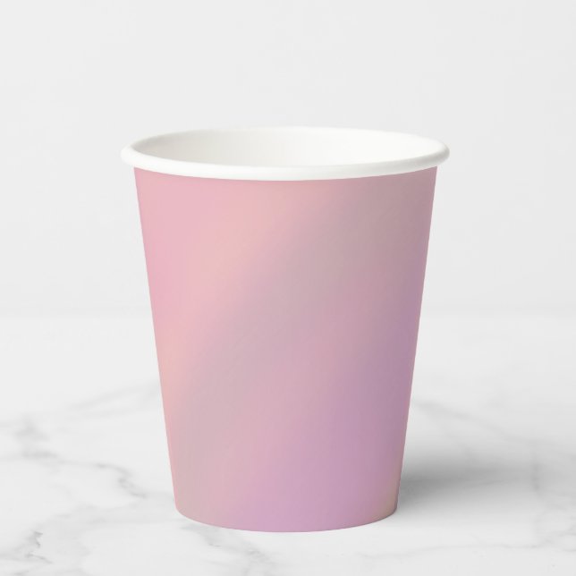 Gobelets En Papier Mauve Rose Pâle Douce 80s  (Recto)