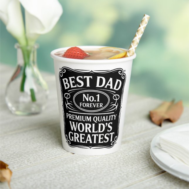 Gobelets En Papier Meilleur papa jamais (Insitu)